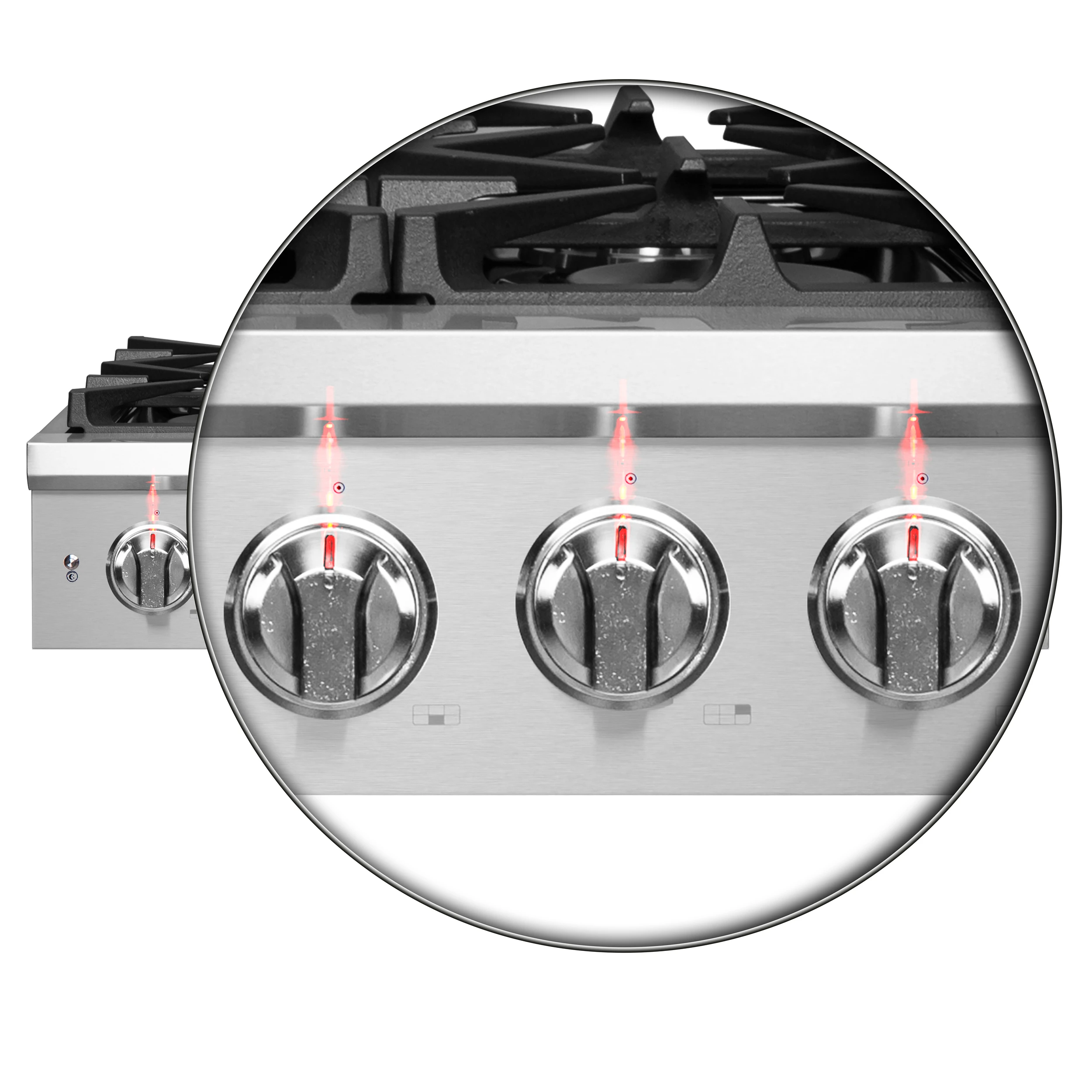 Spezia Alta Qualita 36-Inch Pro-Style Gas Rangetop, , 6 Sealed Burners, Continuous Cast Iron Grates, High Heat Output FCTGS575136