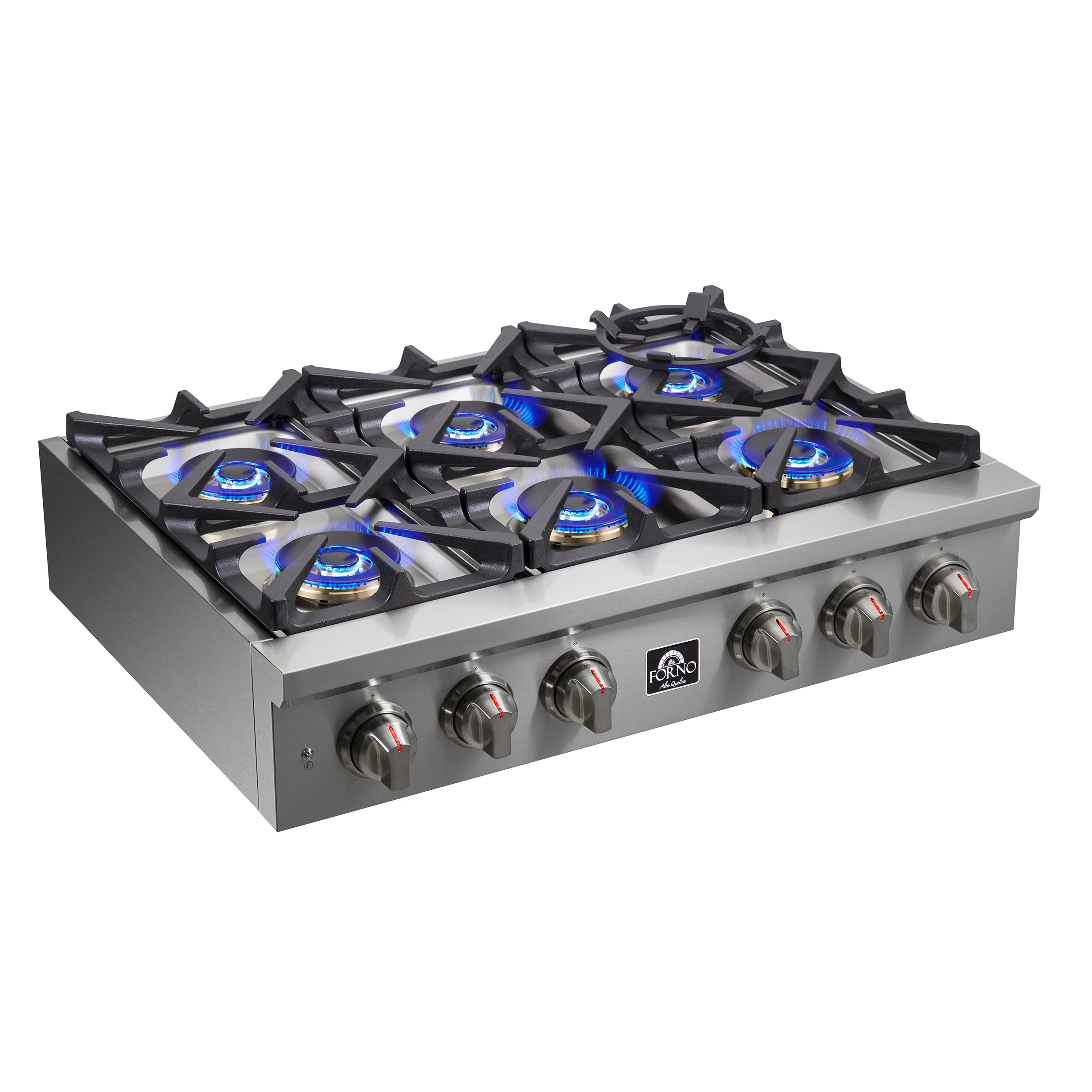 Spezia Alta Qualita 36-Inch Pro-Style Gas Rangetop, , 6 Sealed Burners, Continuous Cast Iron Grates, High Heat Output FCTGS575136