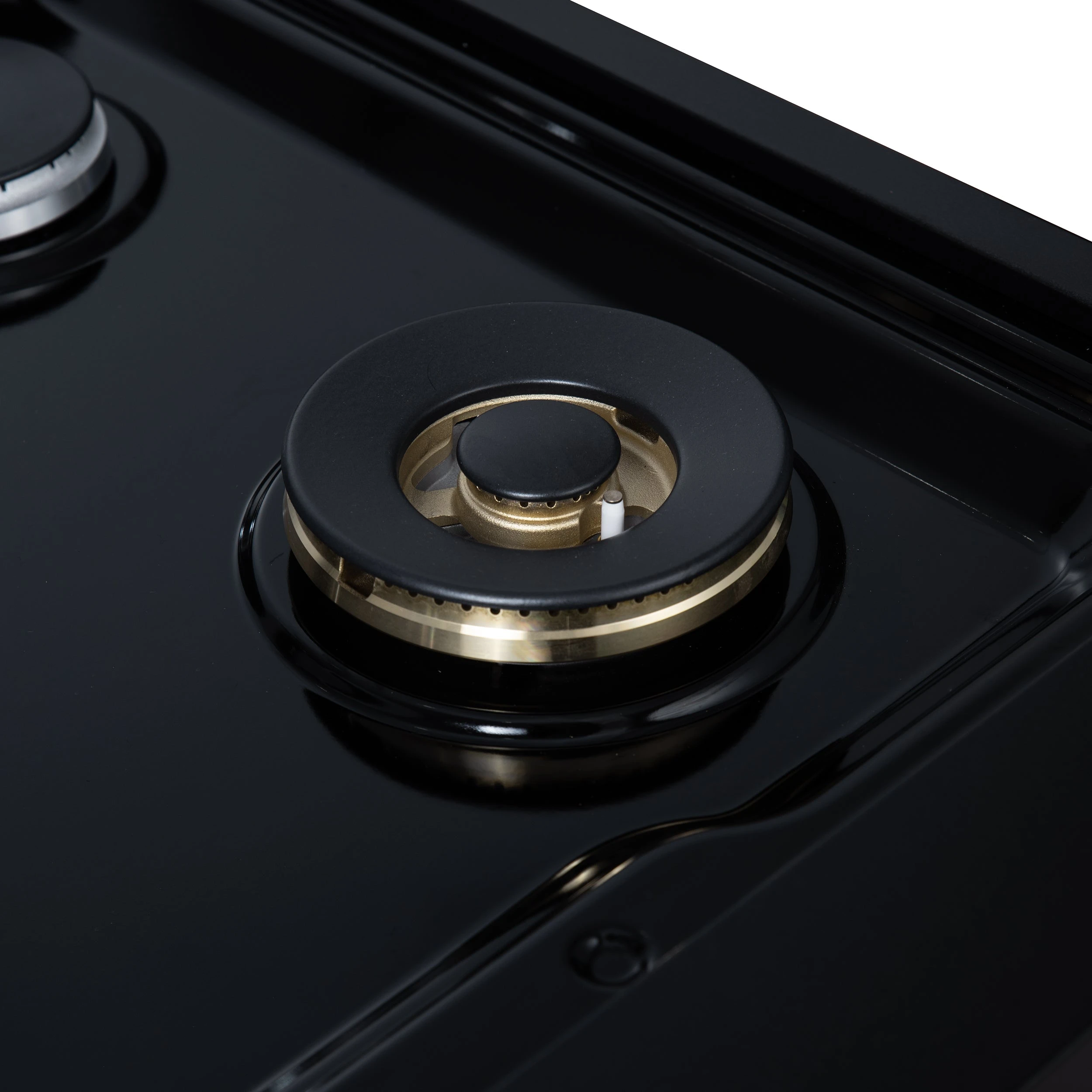 Valente 48" Gas Cooktop in , 8 Sealed burners, 94,000 BUT Output, 2 Antique Brass Dual-Ring Burners, Continuous Cast Iron Grates FCTGS579948CPBLK