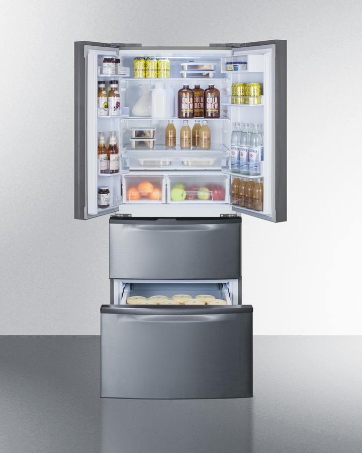 27" Wide French Door Refrigerator-Freezer FDRD15SS