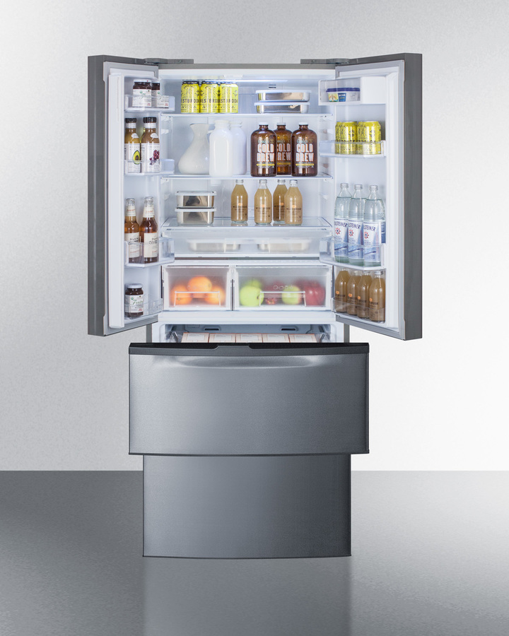 27" Wide French Door Refrigerator-Freezer FDRD15SS
