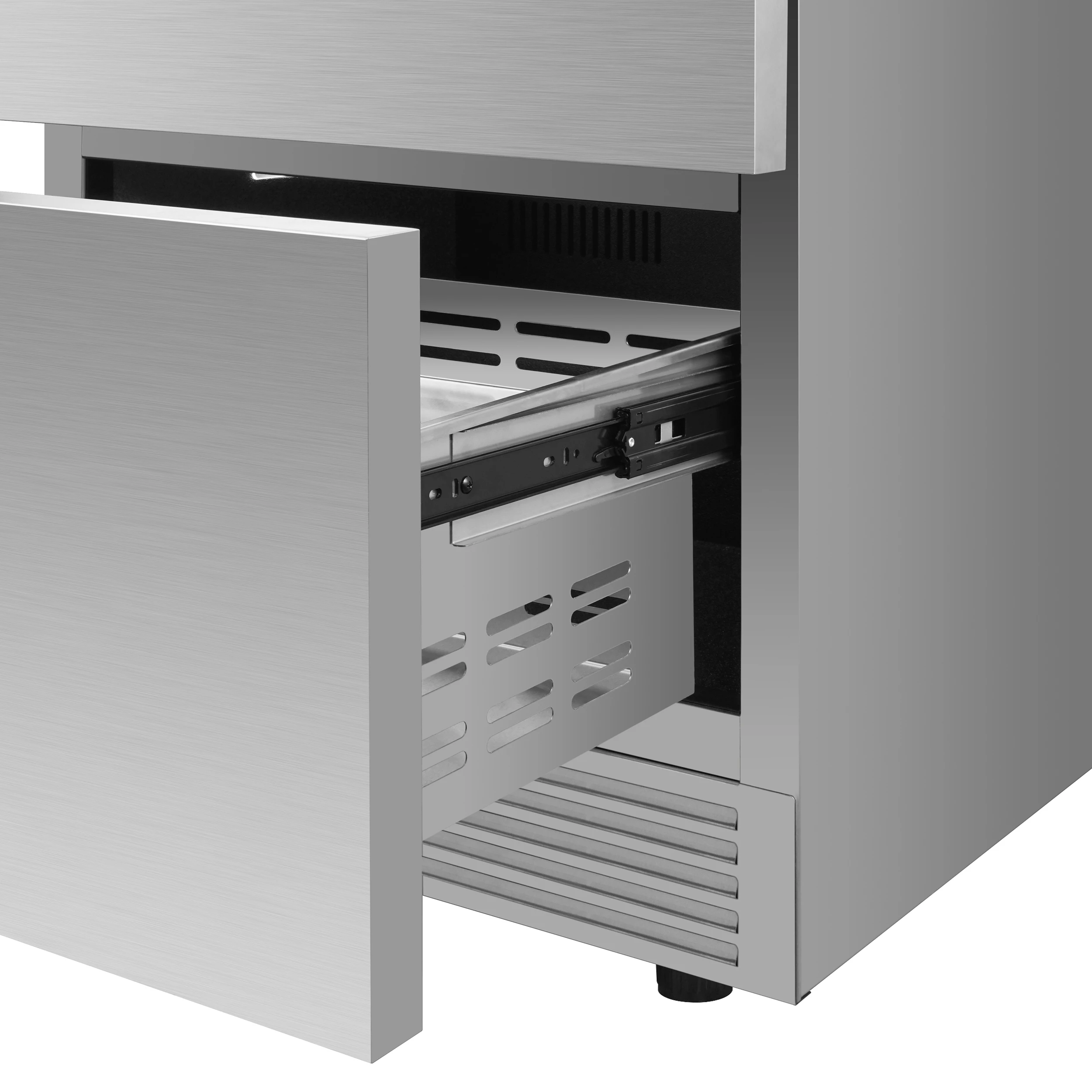 Como 24-Inch Indoor Outdoor Drawer Refrigerator, 4.87 cu.ft, Stainless Steel Interior, Adjustable Shelves, LED Lighting view 7