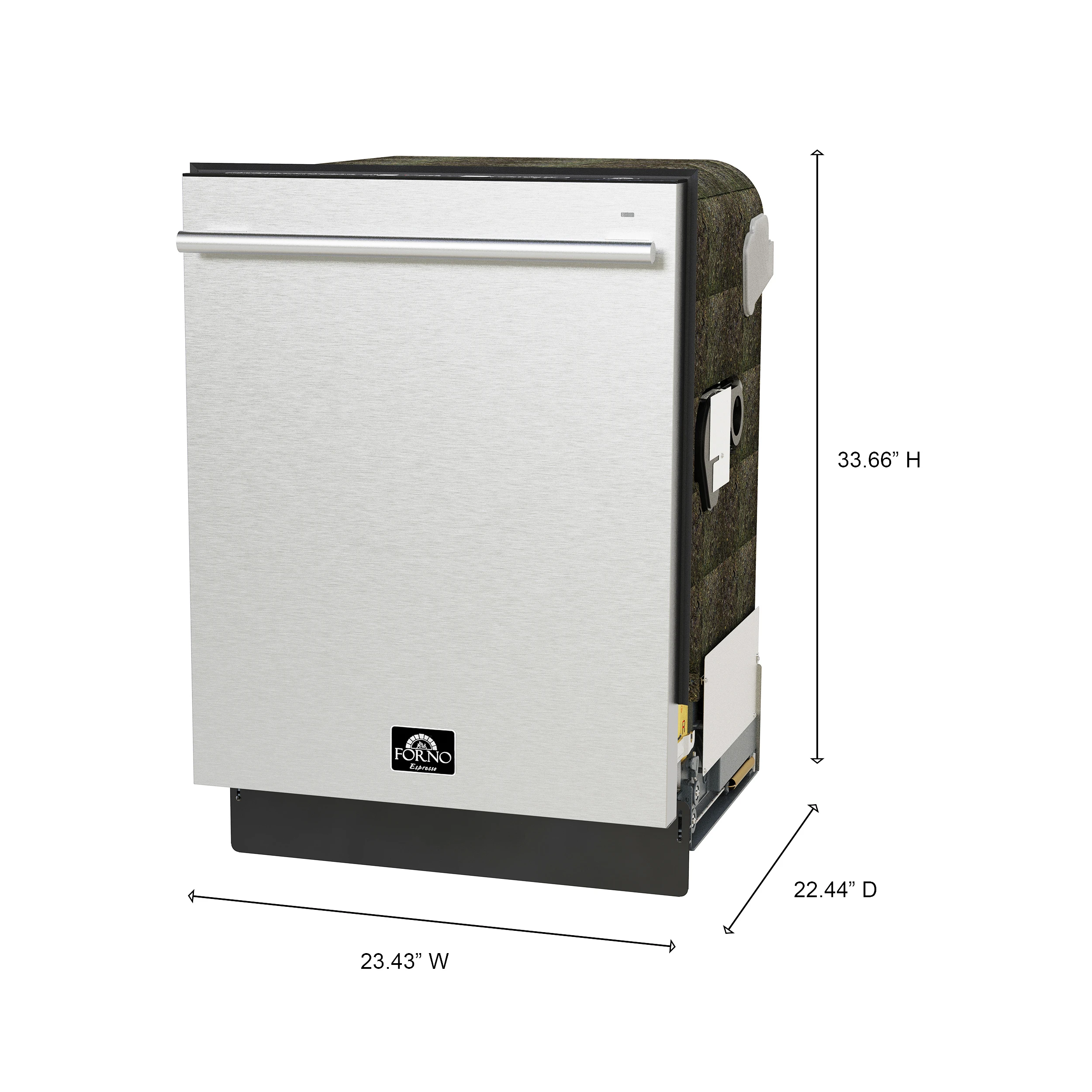 Romano 24-Inch Built-In Dishwasher, Finish, Tub, 49 dBA, Energy Star Certified FDWBI803524S