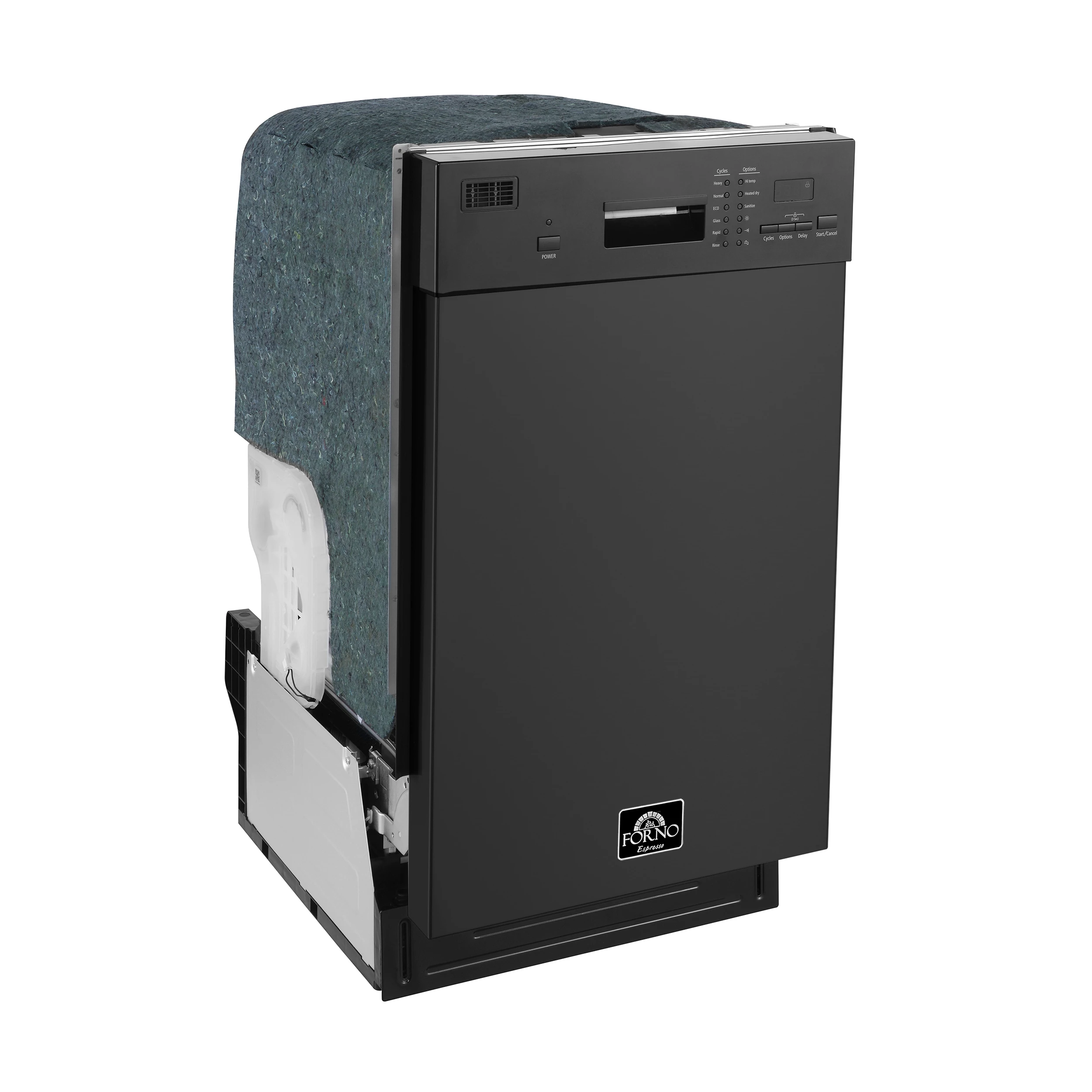 Polo 18-Inch Built-In Dishwasher, 8 Place Settings, ENERGY STAR Certified, 52 dBA FDWBI804118BLK