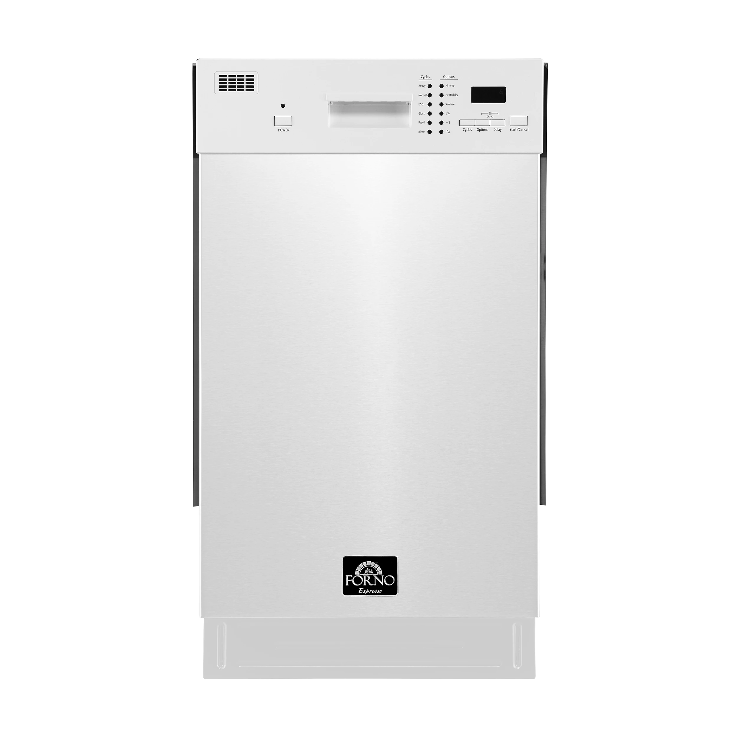 Polo 18-Inch Built-In Dishwasher, 8 Place Settings, ENERGY STAR Certified, 52 dBA FDWBI804118WHT