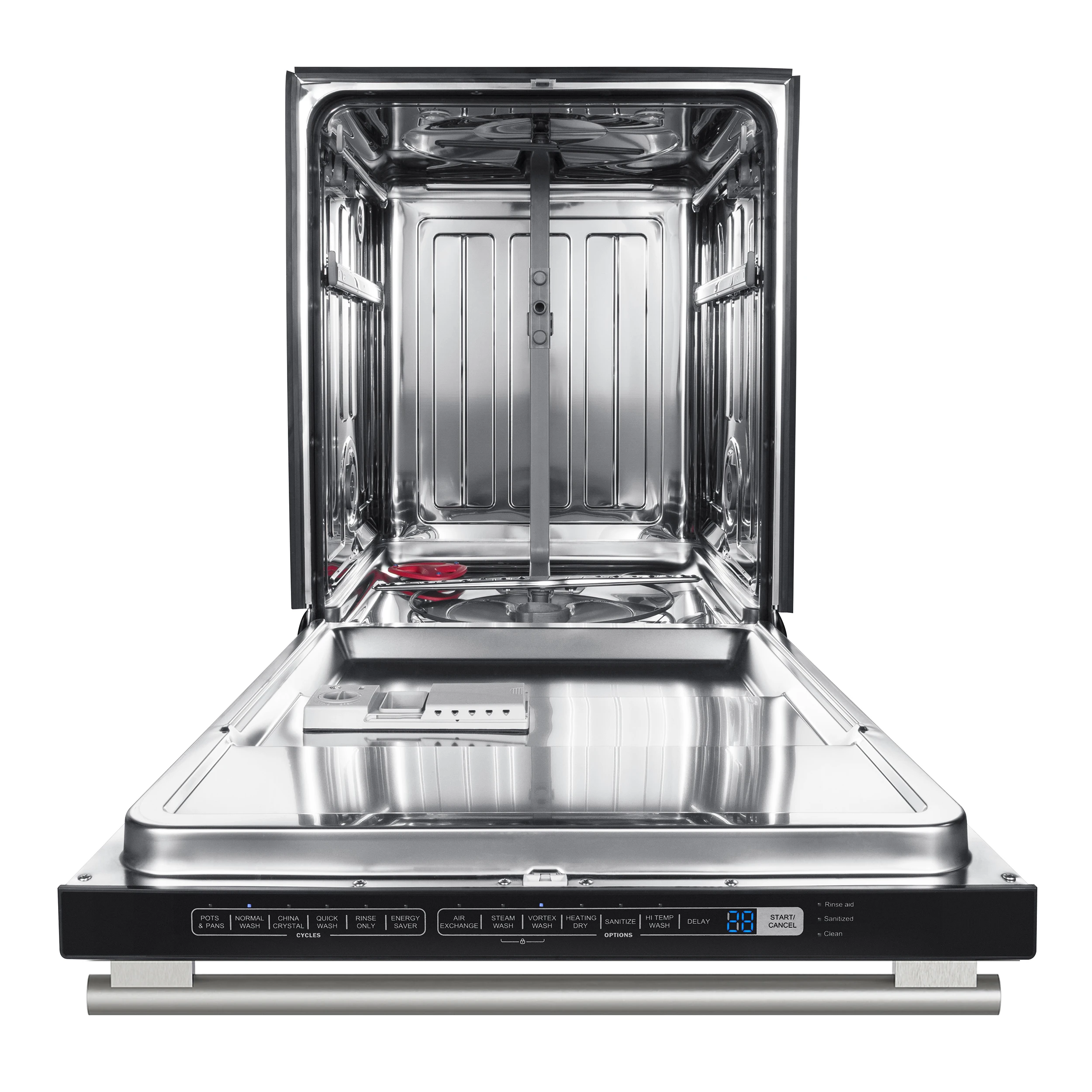 Pozzo 24-Inch Built-In Tall Tub Top Control Dishwasher, , 49 dBA, Soil-Sensing Capable, ENERGY STAR FDWBI806724BLK