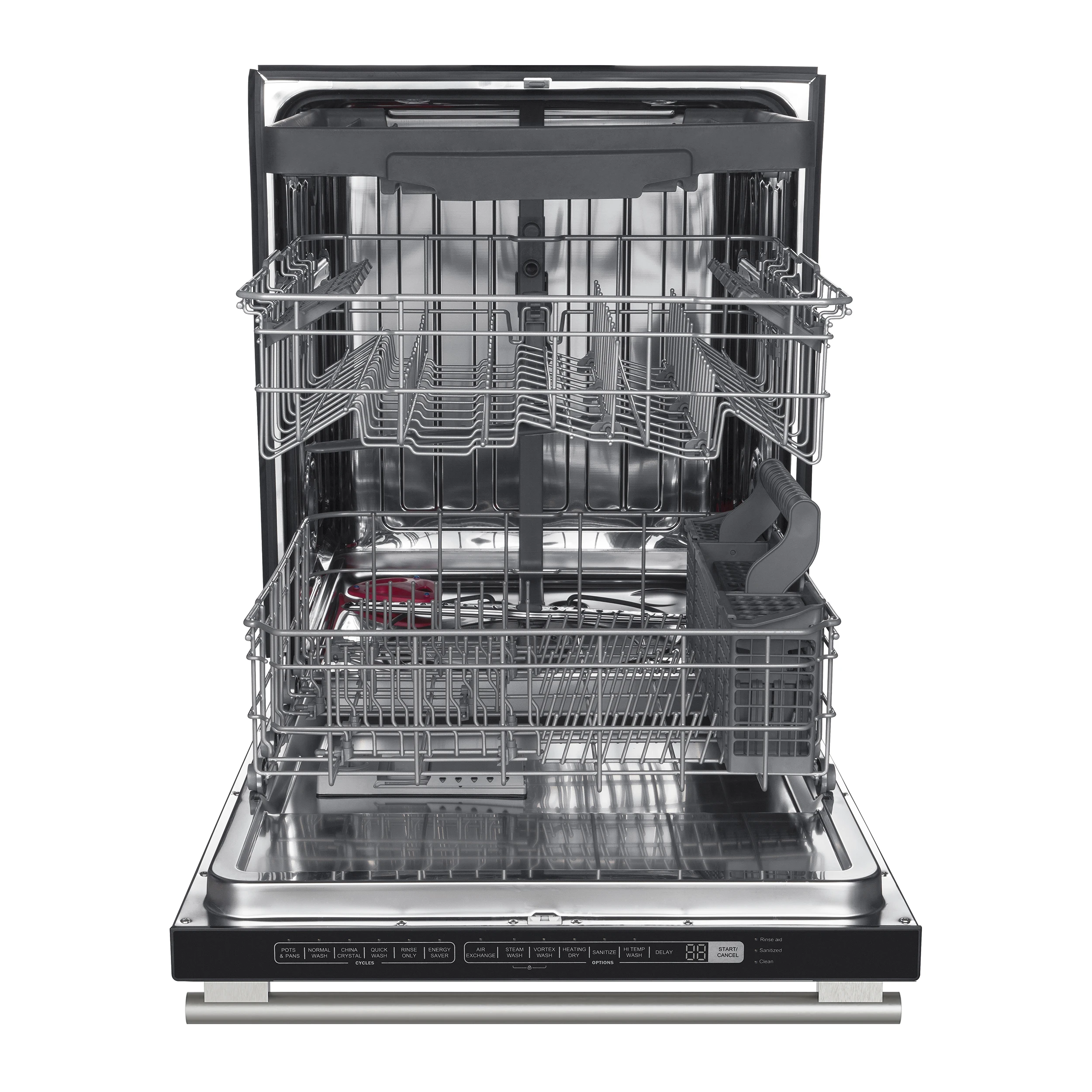 Pozzo 24-Inch Built-In Tall Tub Top Control Dishwasher, , 49 dBA, Soil-Sensing Capable, ENERGY STAR FDWBI806724BLK
