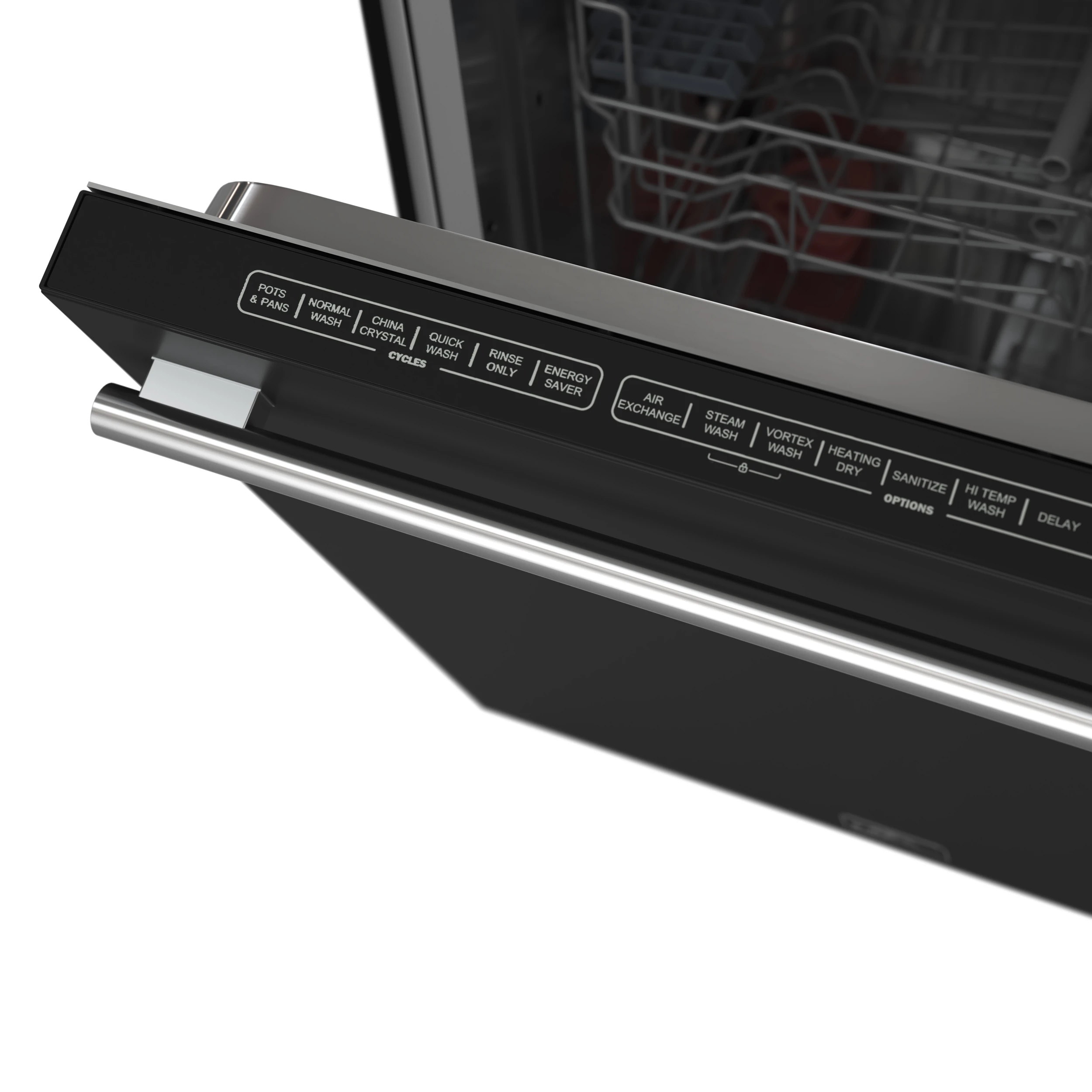 Pozzo 24-Inch Built-In Tall Tub Top Control Dishwasher, , 49 dBA, Soil-Sensing Capable, ENERGY STAR FDWBI806724BLK