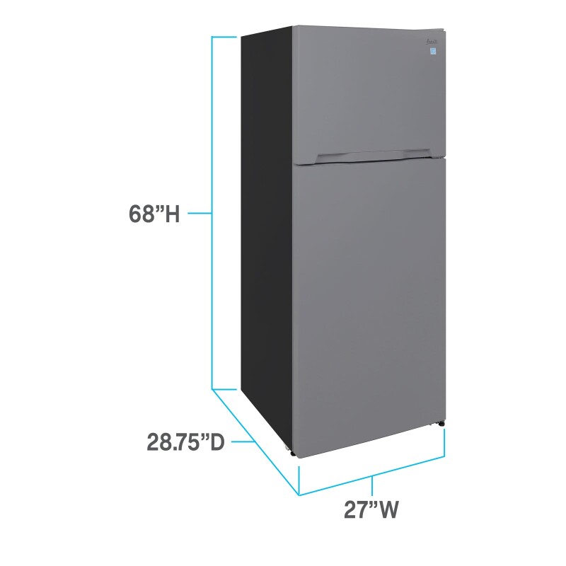 Avanti Frost-Free Top Freezer Refrigerator, 14.3 cu. ft. Capacity FF14V3S, product image 2 of 5