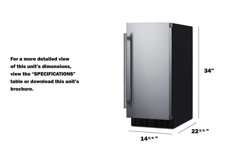 15" Wide Built-In All-Refrigerator FF1532BSS