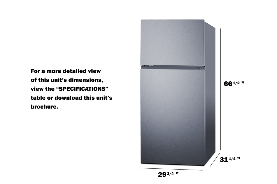 30" Wide Top Mount Refrigerator-Freezer With Icemaker FF18SSIMLHD