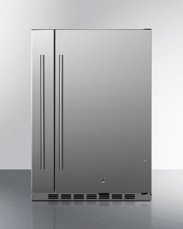 Shallow Depth 24" Wide Built-In All-Refrigerator With Slide-Out Storage Compartment FF19524