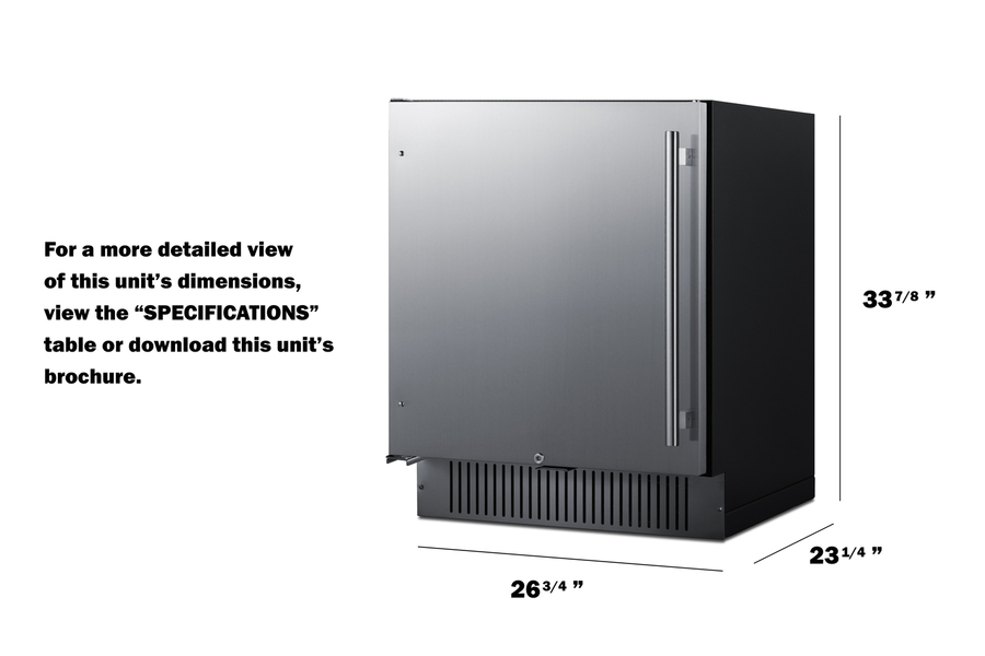 27" Wide Built-In All-Refrigerator FF27BCSSLHD