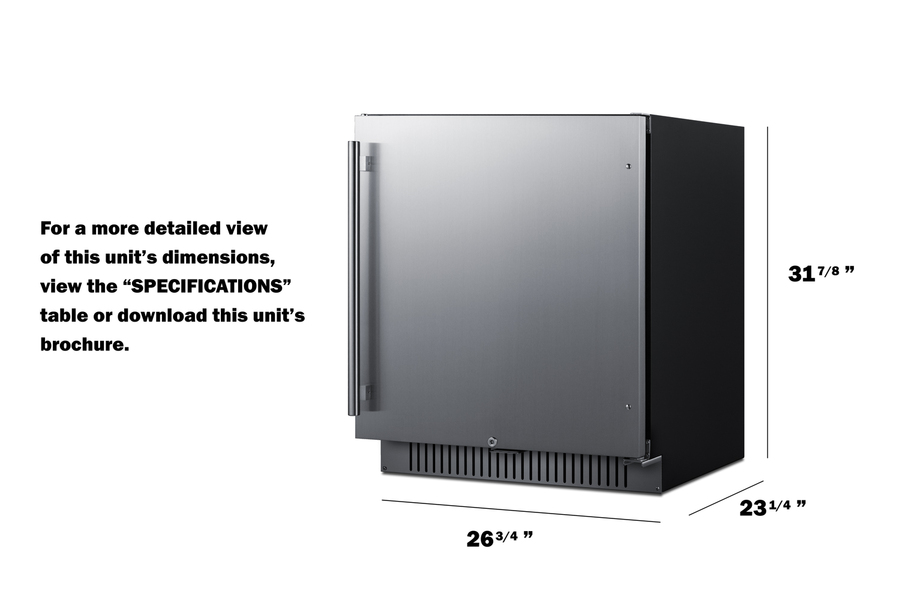 27" Wide Built-In All-Refrigerator, ADA Compliant view 3