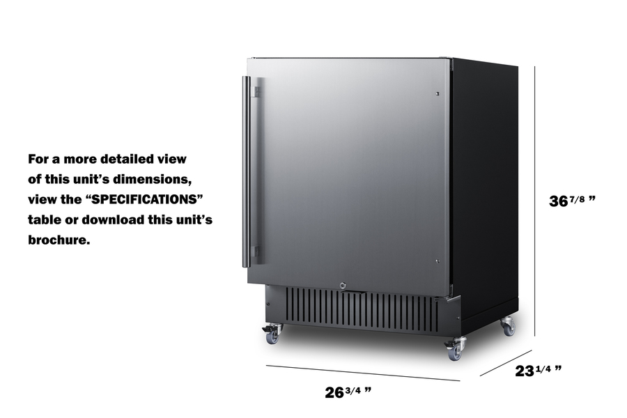 27" Wide Mobile All-Refrigerator FF27BSSCAS