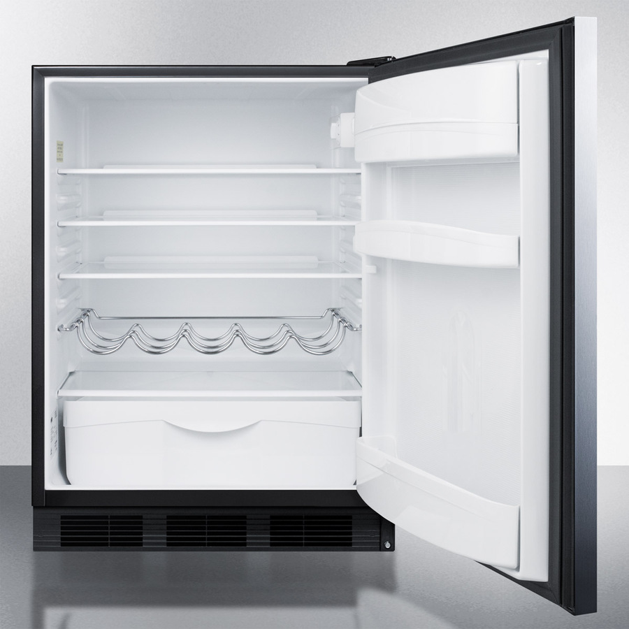 24" Wide All-Refrigerator, ADA Compliant FF63BKSSHHADA