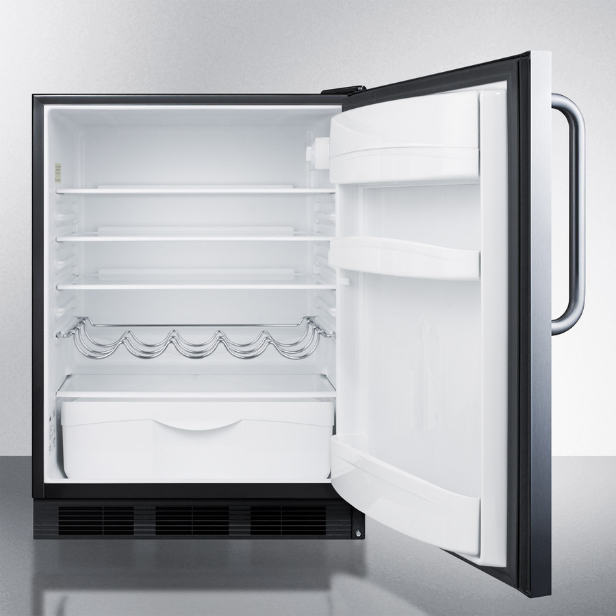 24" Wide All-Refrigerator, ADA Compliant FF63BKSSTBADA