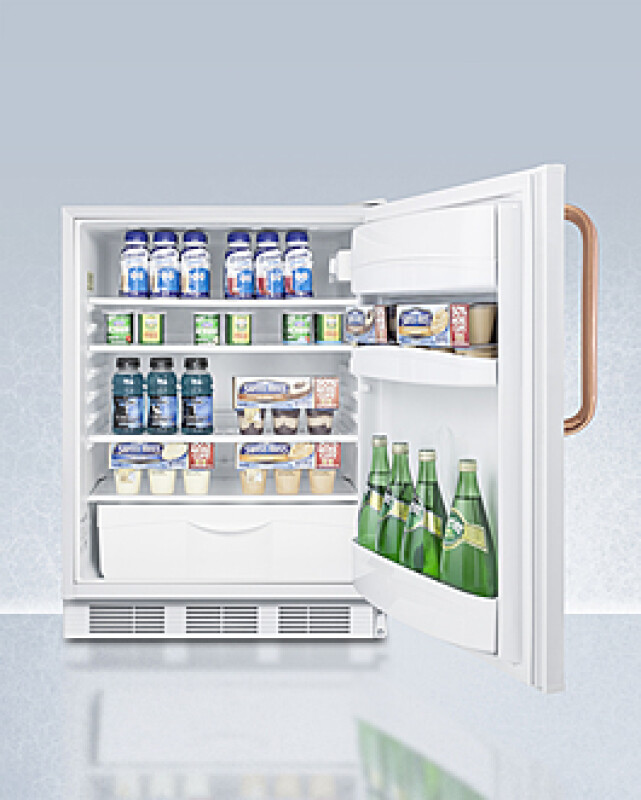 24" Wide Built-In All-Refrigerator with Antimicrobial Pure Copper Handle, ADA Compliant FF6LWBI7TBCADA