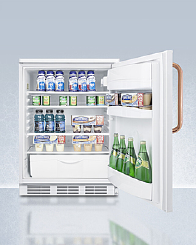 24" Wide All-Refrigerator with Antimicrobial Pure Copper Handle FF6LWTBC