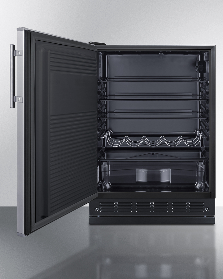 24" Wide All-Refrigerator (Right Hinge) FF708BLSSRSLHD