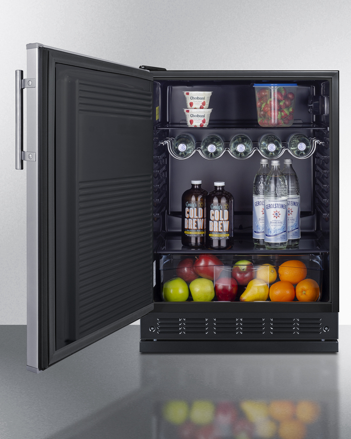 24" Wide All-Refrigerator (Right Hinge) FF708BLSSRSLHD