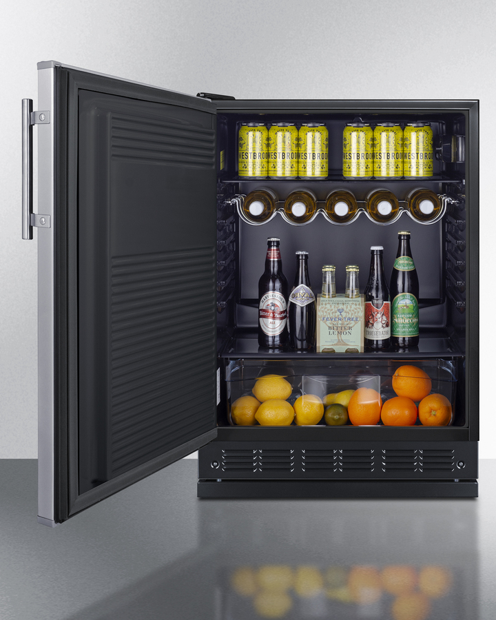 24" Wide All-Refrigerator (Right Hinge) FF708BLSSRSLHD