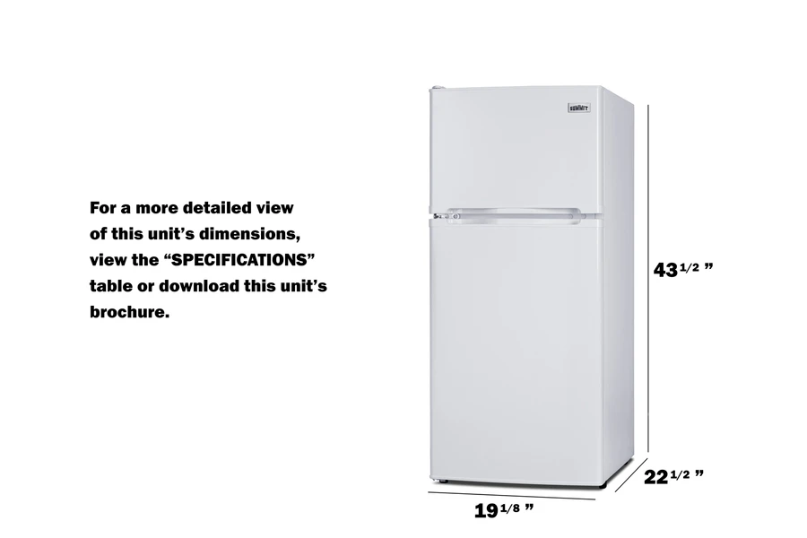 19" Wide Top Mount Refrigerator-Freezer FF712WLHD