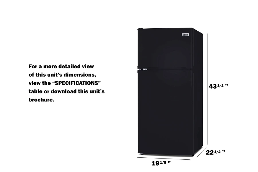 19" Wide Top Mount Refrigerator-Freezer FF713BLHD