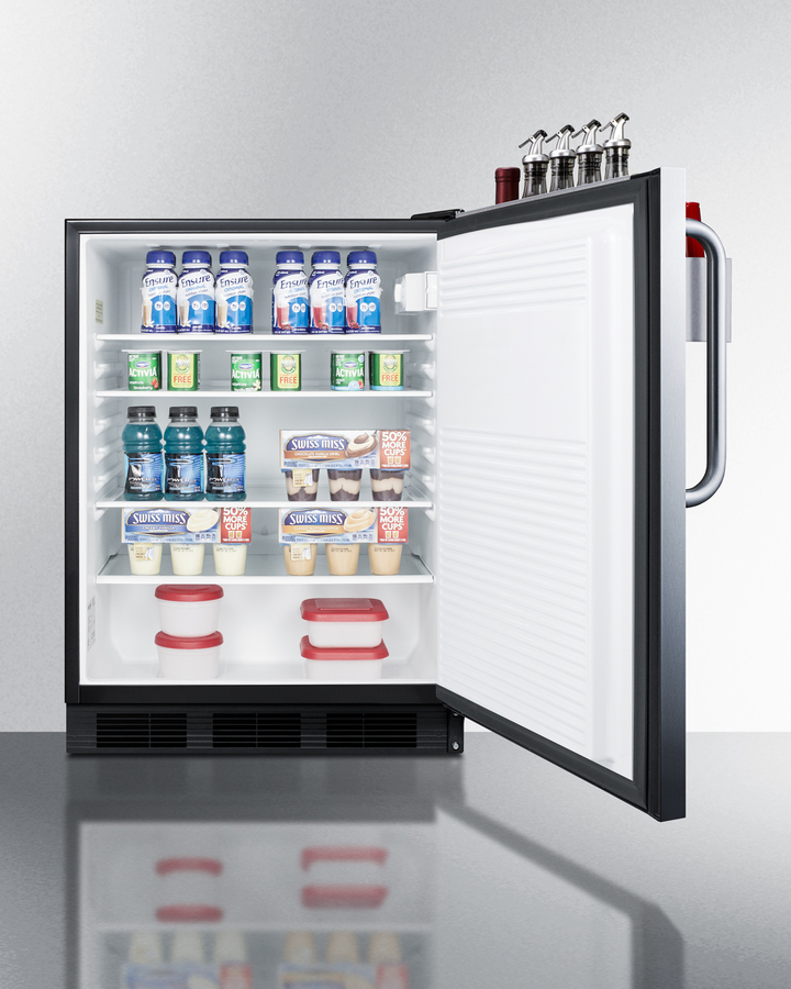 24" Wide Built-In All-Refrigerator, ADA Compliant, with Speed Rail FF7BKBISSTBADASR