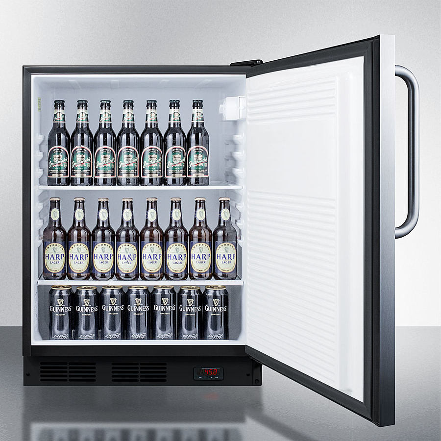 24" Wide Built-In Craft Beer Pub Cellar FF7LBLKPUBCSS