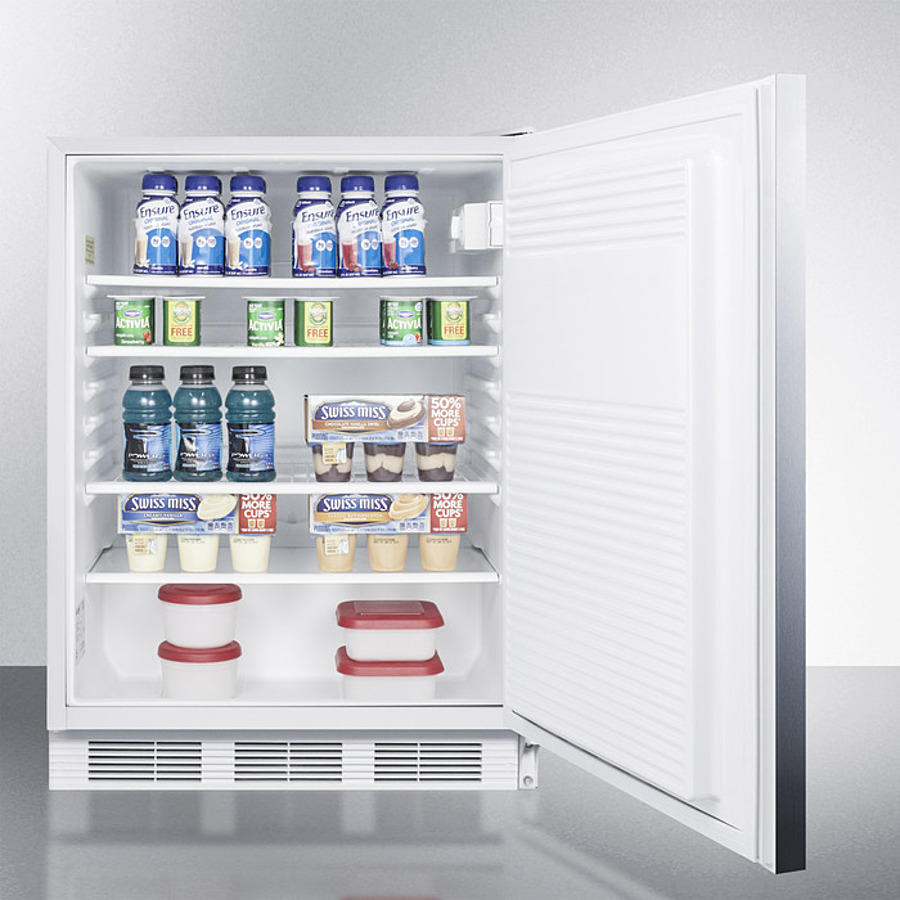 24" Wide Built-In All-Refrigerator, ADA Compliant FF7LWBISSHHADA