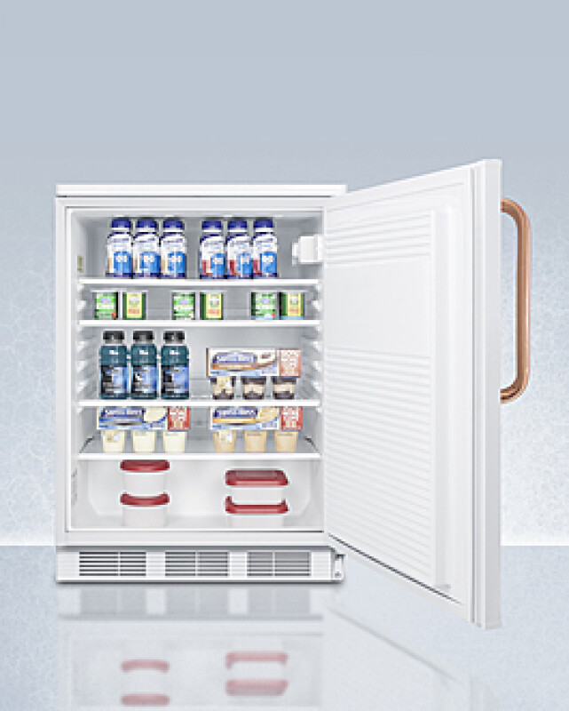 24" Wide All-Refrigerator with Antimicrobial Pure Copper Handle FF7LWTBC