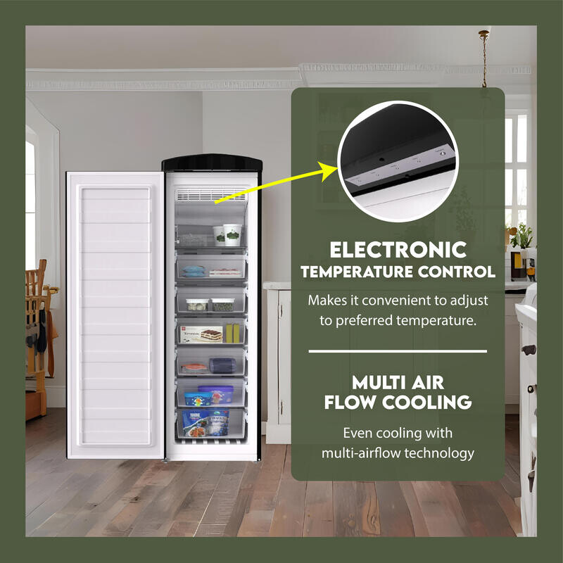 Conserv 8.3cf Classic Retro Upright Freezer Frost Free 24 FF830B, product image 9 of 21