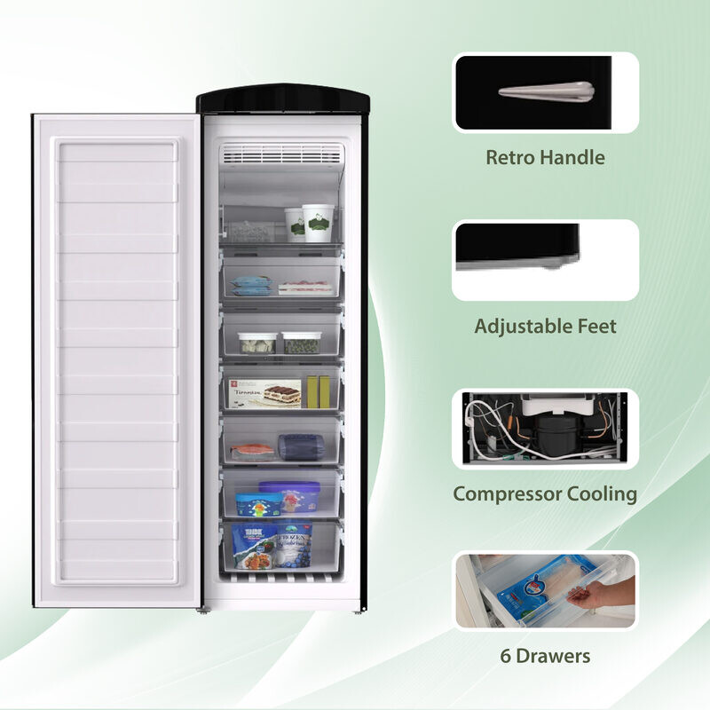 Conserv 8.3cf Classic Retro Upright Freezer Frost Free 24 FF830B, product image 10 of 21