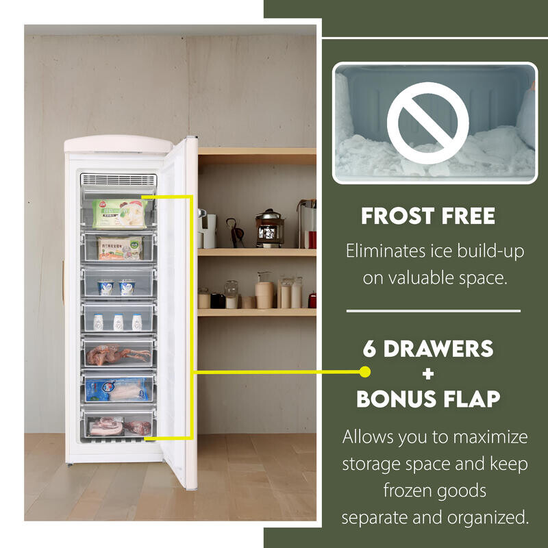 Conserv 8.3cf Classic Retro Upright Freezer Frost Free 24 FF830C