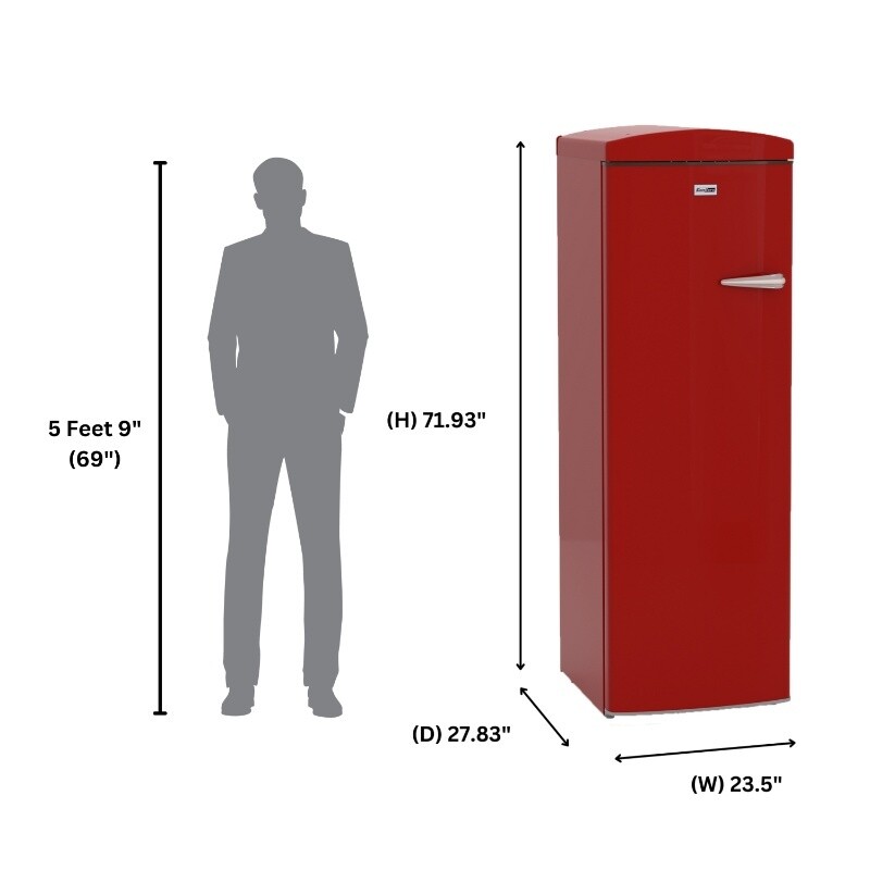 Conserv 8.3cf Classic Retro Upright Freezer Frost Free 24 FF830R, product image 15 of 15