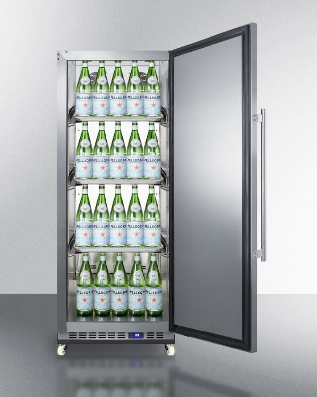 24" Wide Mini Reach-In All-Refrigerator with Dolly FFAR121SSRI
