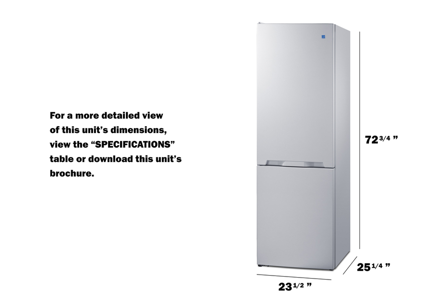 24" Wide Wide Bottom Mount Refrigerator-Freezer view 9