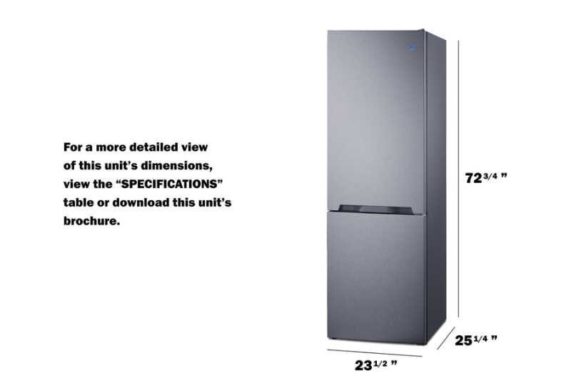 24" Wide Bottom Mount Refrigerator-Freezer with Icemaker FFBF124SSIM