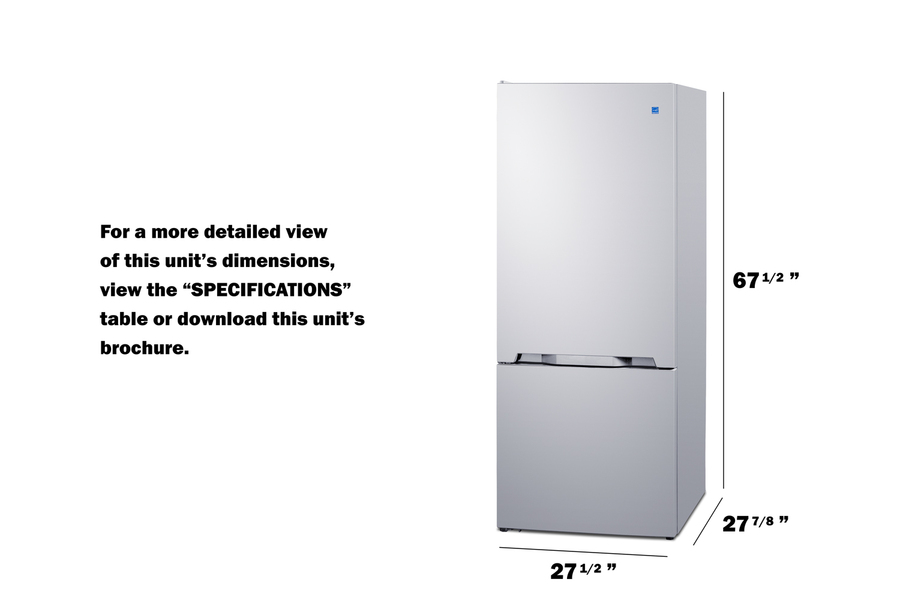 28" Wide Bottom Mount Refrigerator-Freezer view 8