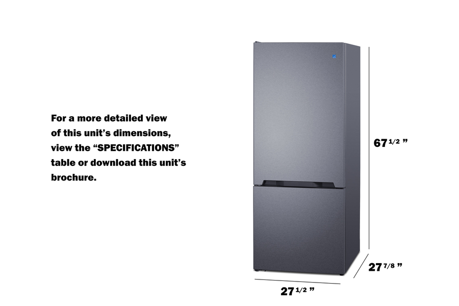 28" Wide Bottom Mount Refrigerator-Freezer view 8