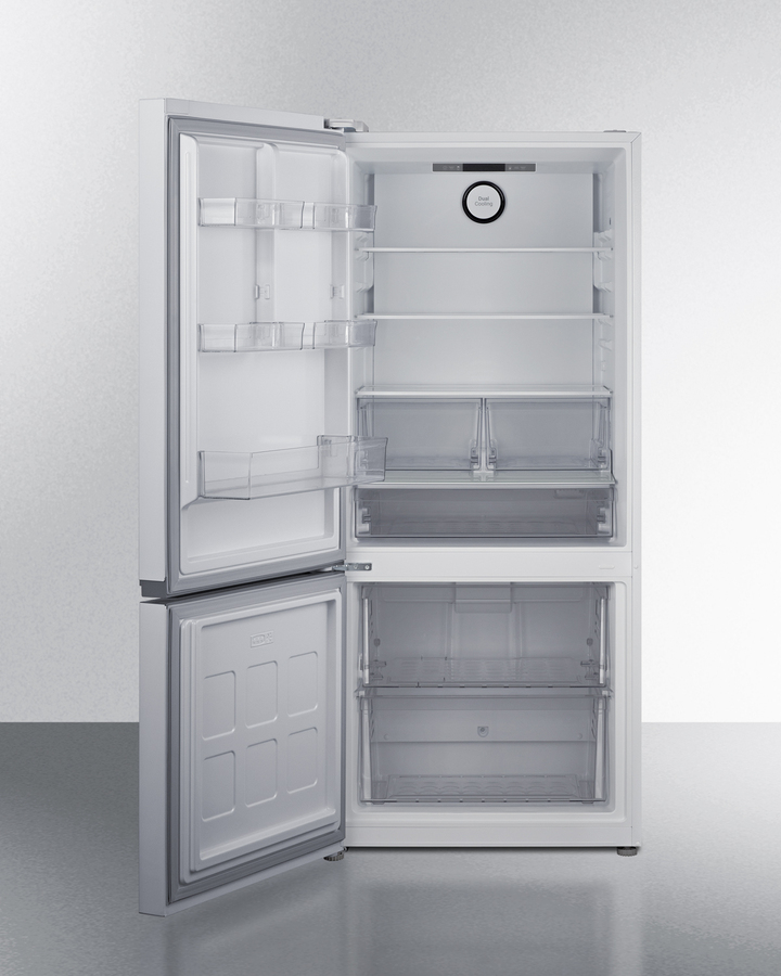 30" Wide Bottom-Mount Refrigerator-Freezer, Counter Depth view 2