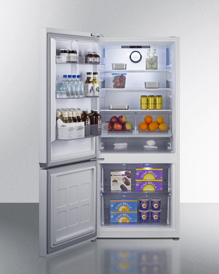 30" Wide Bottom-Mount Refrigerator-Freezer, Counter Depth view 6