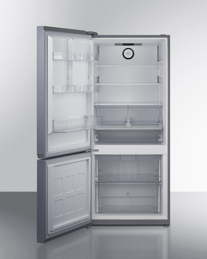 30" Wide Bottom-Mount Refrigerator-Freezer, Counter Depth view 2
