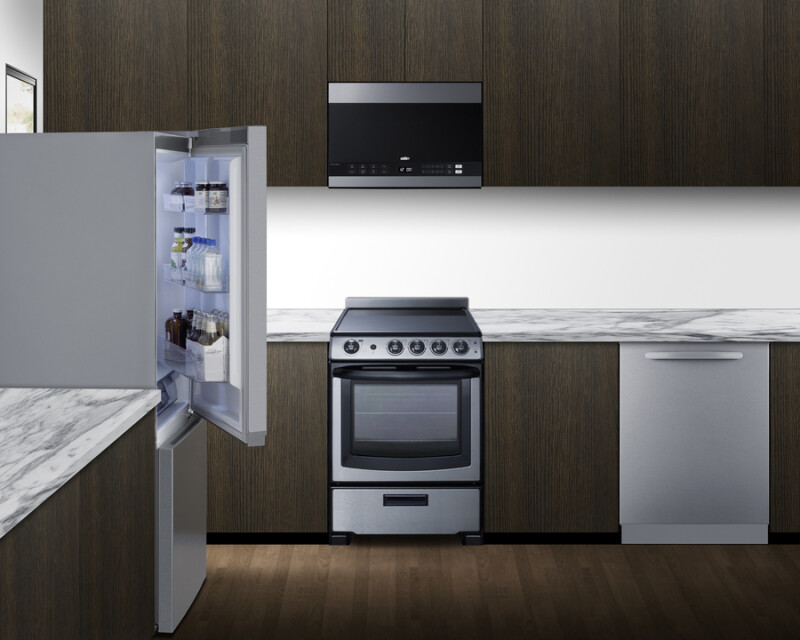 30" Wide Bottom Freezer Refrigerator with Icemaker, Counter Depth view 7