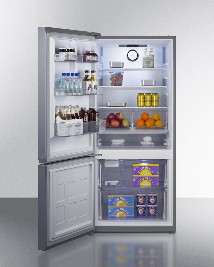 30" Wide Bottom Freezer Refrigerator with Icemaker, Counter Depth FFBF174SSIMLHD