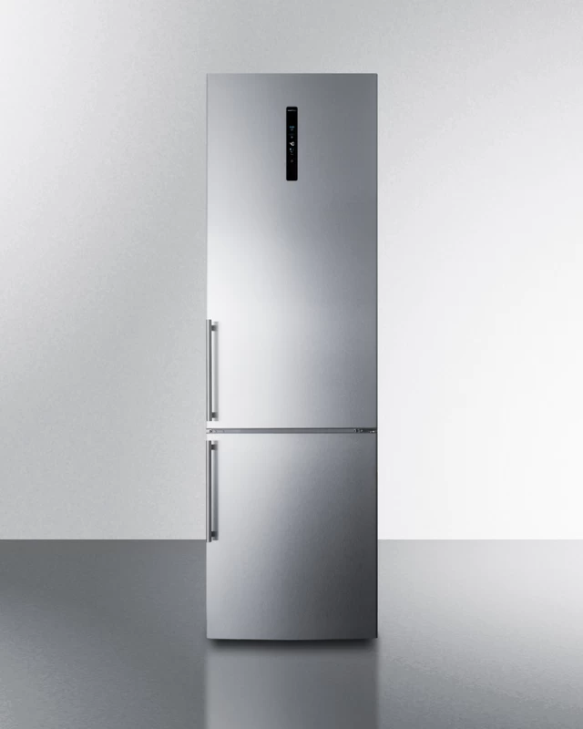 Summit 24" Wide Bottom Freezer Refrigerator With Icemaker Stainless Steel FFBF181ES2IM Picture 1