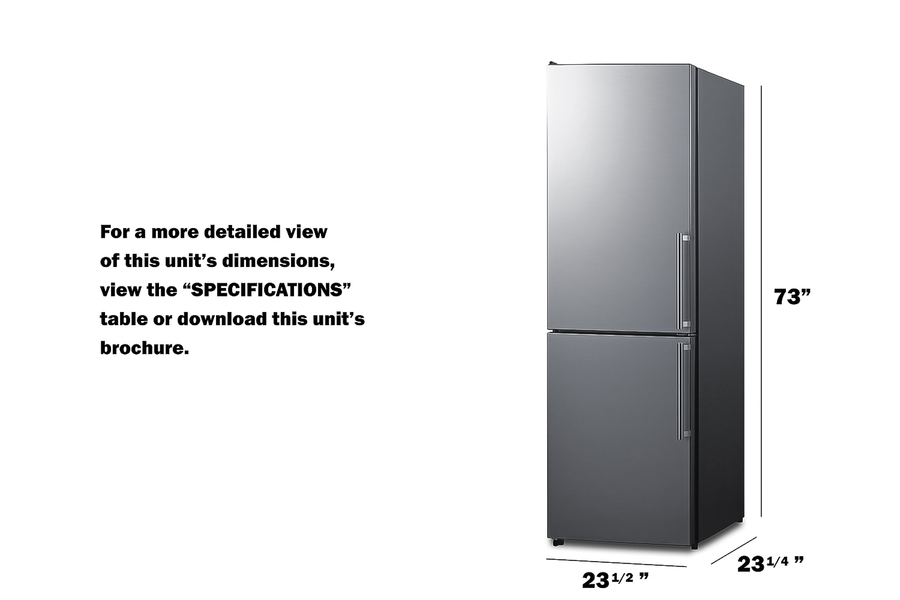 24" Wide Bottom Freezer Refrigerator view 8