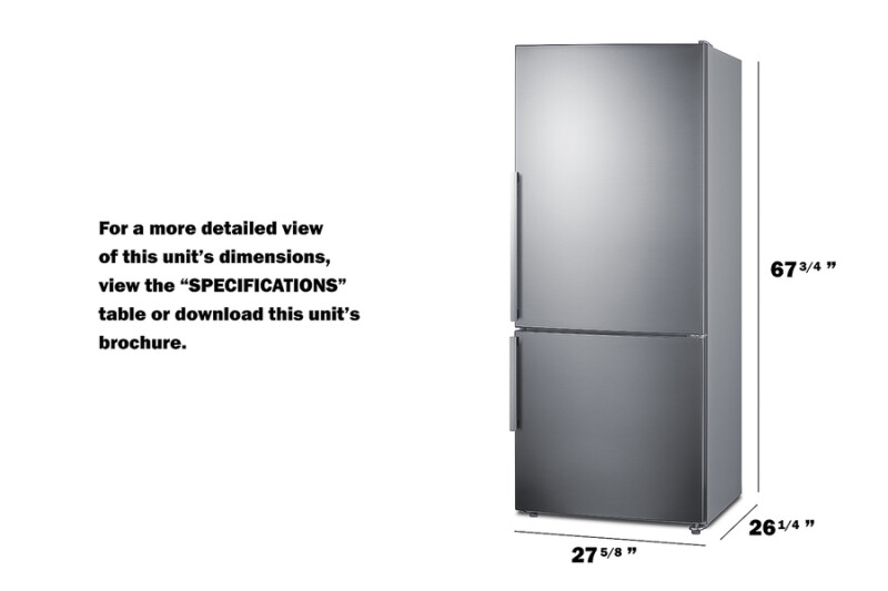 28" Wide Bottom Freezer Refrigerator view 7