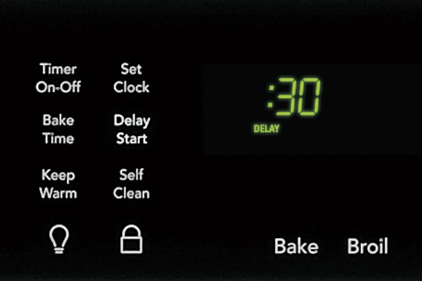 Delay Start Baking Option